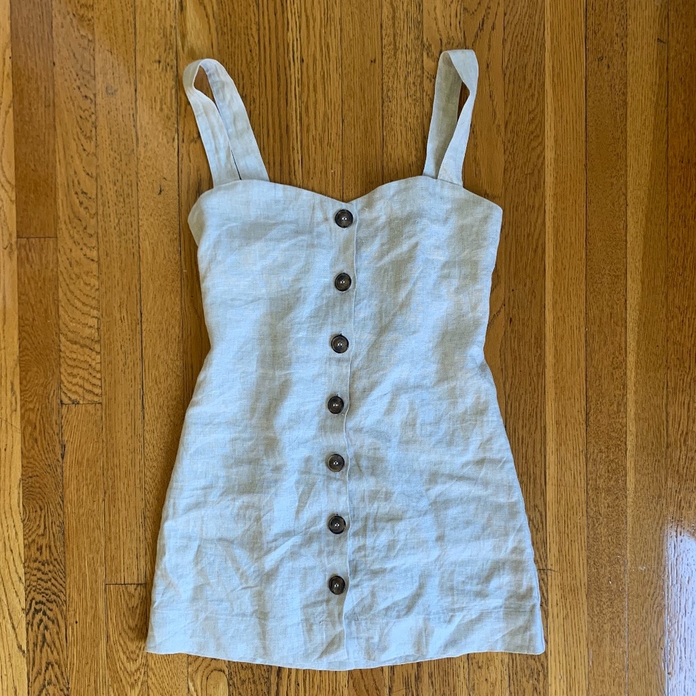 NWOT Reformation Linen Mini Dress